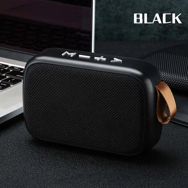 Черный Мини беспроводной Bluetooth динамик стерео портативный поддержка колонок tf сабвуфер Bluetooth 4,2 с FM наружная акустическая система - Цвет: Черный