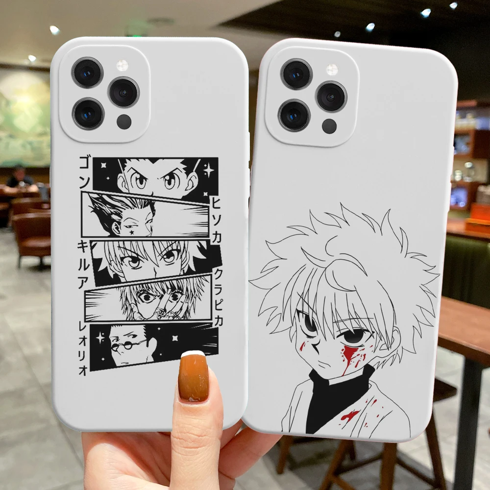 Матовый Силиконовый чехол для iPhone 13 12 11 Pro XR X XS MAX SE20 7 8 Plus HXH | Мобильные телефоны и