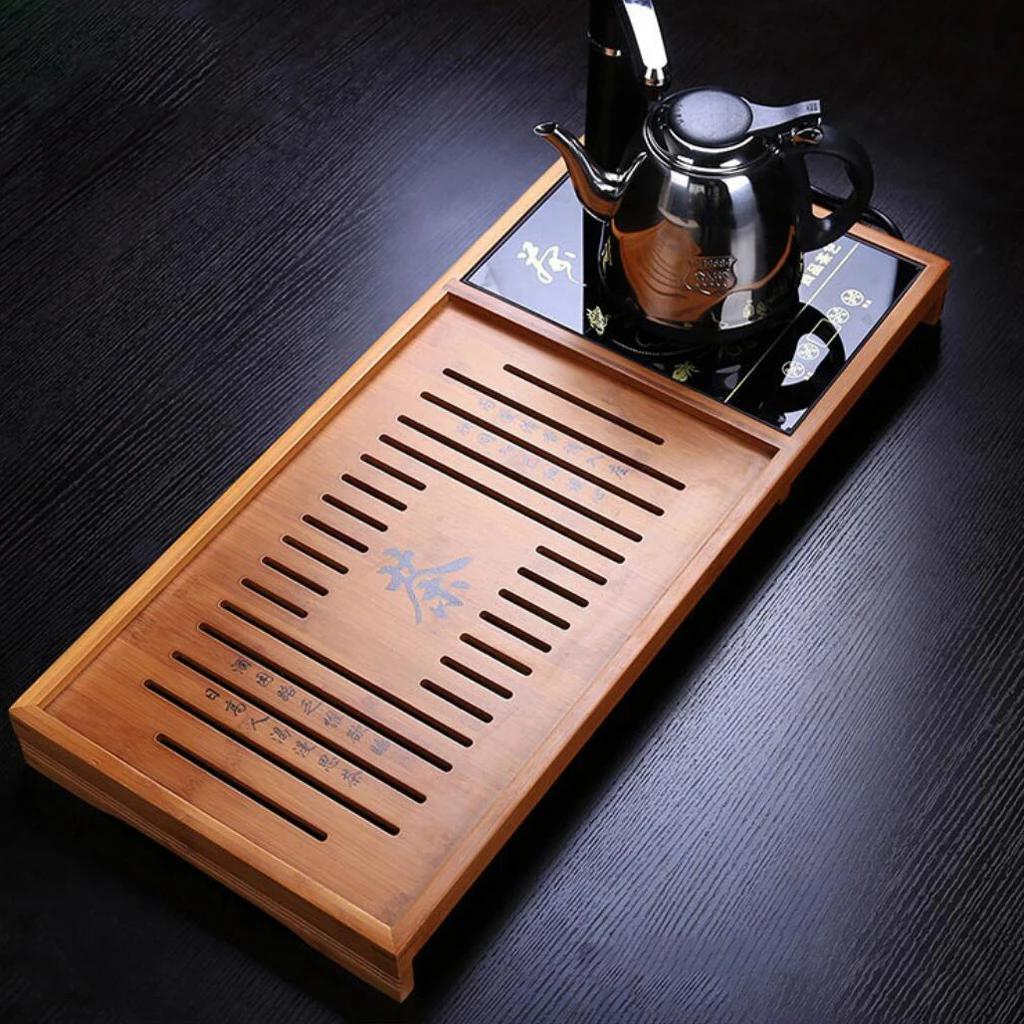 Bamboo Tea Table Tray Chinese Gongfu Tea Table Tray for Kungfu Tea 