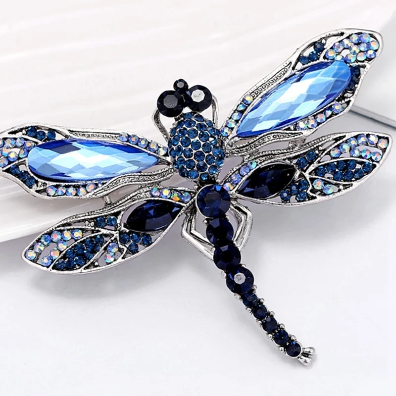 Karopel Fashion Vintage Dragonfly Brooches For Women Insect Brooch Pins Dress Coat Accessories Cute Jewelry Gift