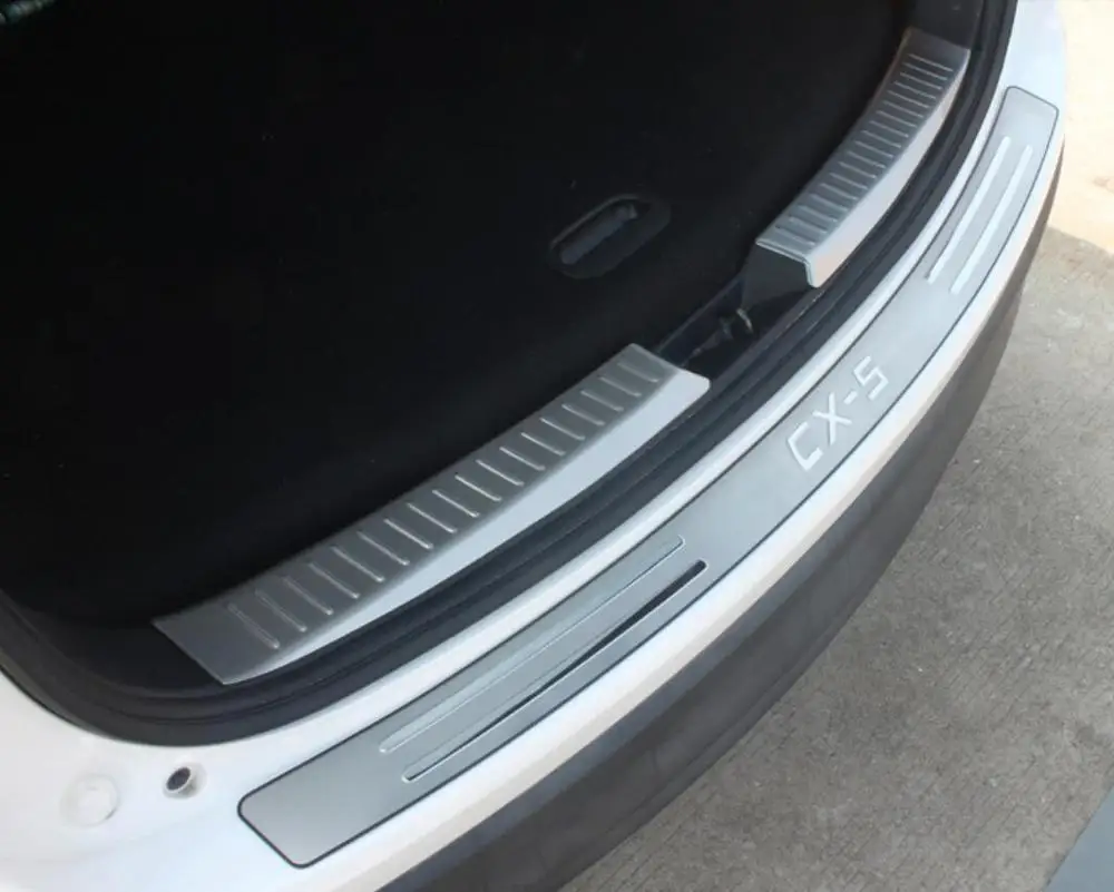 Защита заднего внешнего бампера, Накладка на порог, прикрытие потертостей, аксессуары, подходят для Mazda CX-5 CX5 2013-, автомобильный стиль