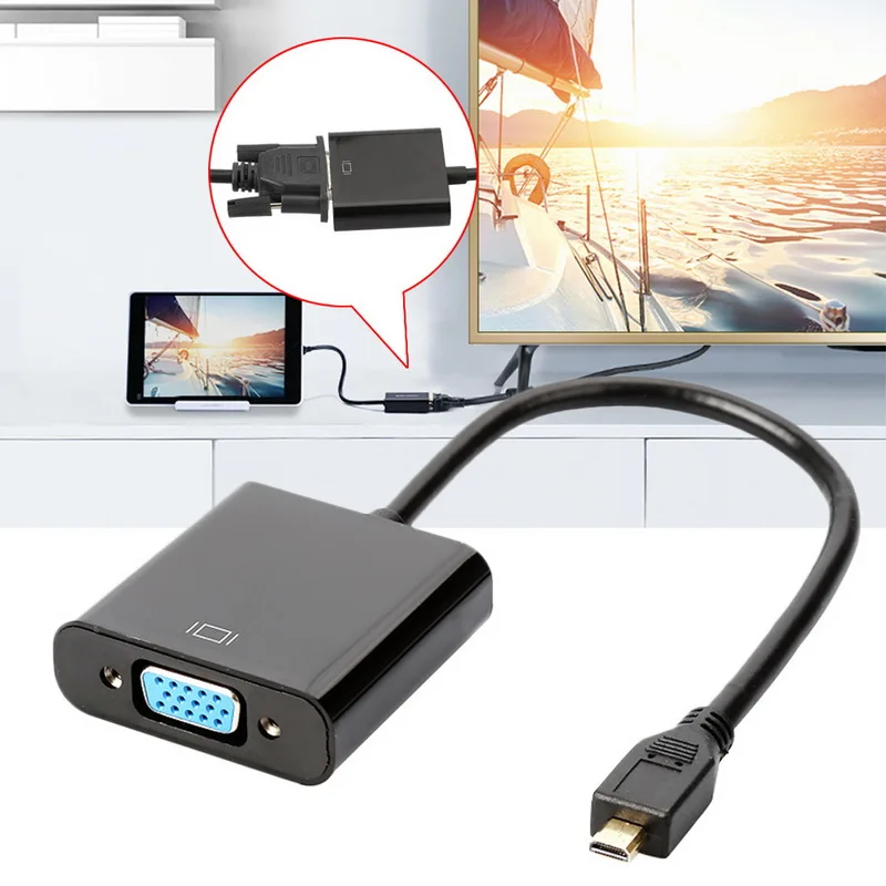 HDMI в VGA 1080P активный HDMI в VGA адаптер видео конвертер мужчин и женщин совместимый для компьютера Настольный Ноутбук