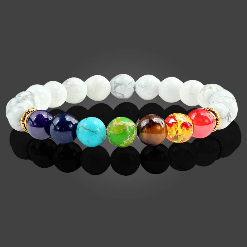 Rock lava chakra braccialetti in pietra naturale diffusore di energia bracciale