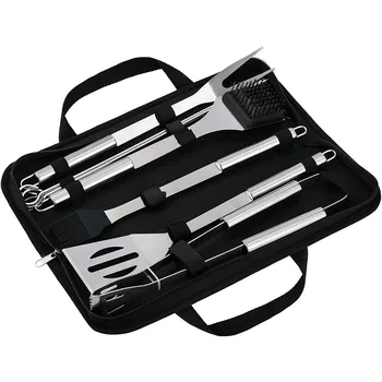 

BBQ Set Barbecue Tool Grill Cooking Utensil Kits Skewers Brush Fork Shovel BBQ Tong for Outdoor Picnic Camping Party