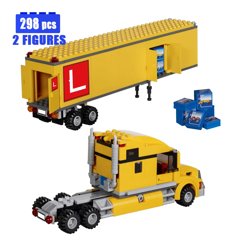 Classic City Yellow Truck Transport Car Building Blocks Brick Assembling Model Enlighten Toys for Children Christmas Gift Set | Игрушки и
