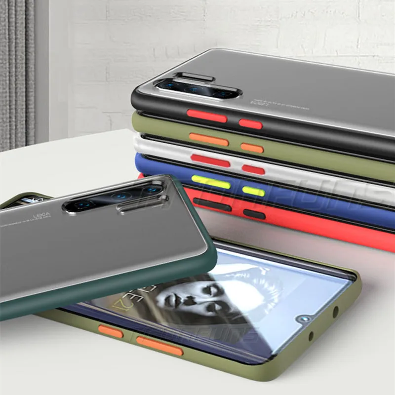 Чехол контрастных цветов для Huawei P30 Lite P20 PSmart Z Honor 20 Pro 8A 8S Y5 Y6 Y7 Y9 Prime 2019 Mate 30 Nova 5