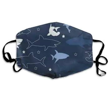 

Face Mask Vintage Retro Shark Designer Cycling Half Face Earloop Face Mask For Women