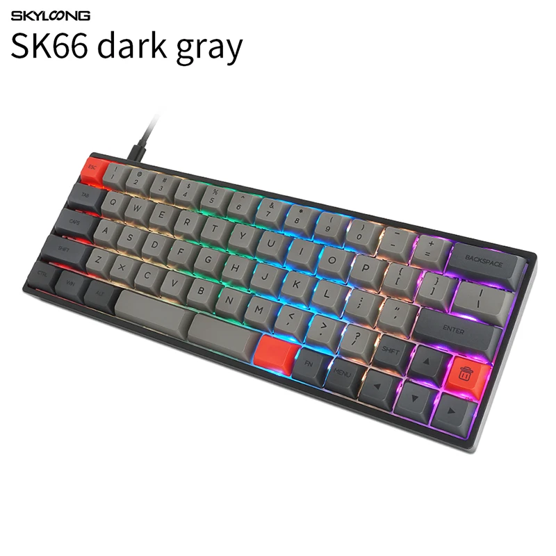 GK61 66 клавиш Мини Портативная Беспроводная игровая механическая клавиатура Bluetooth
