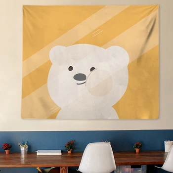 

Cute Bear Tapestry Animal Wall Tapestry Nordic Wall Hanging Decorative Chambre Fille Creative Picnic Blacket