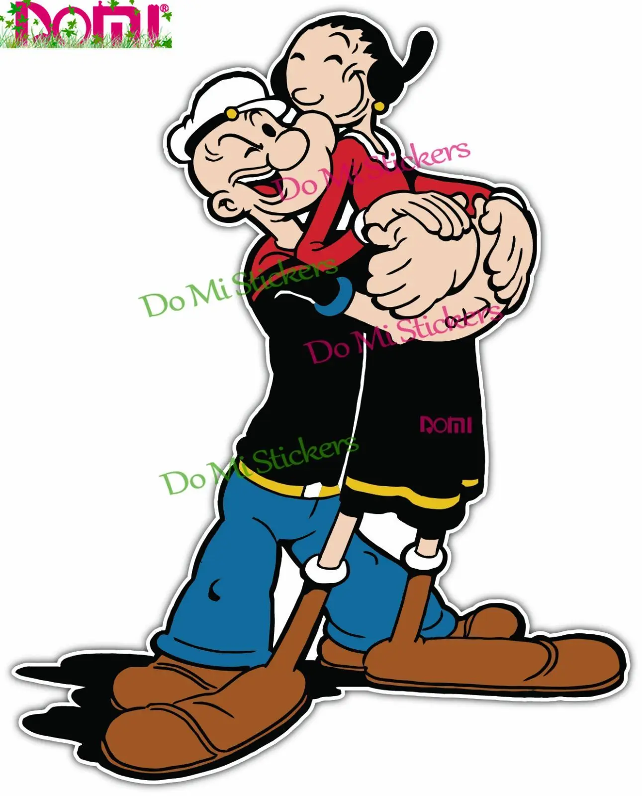 Мультяшная наклейка DOMI Popeye для лобового стекла бампера мотоциклетного шлема