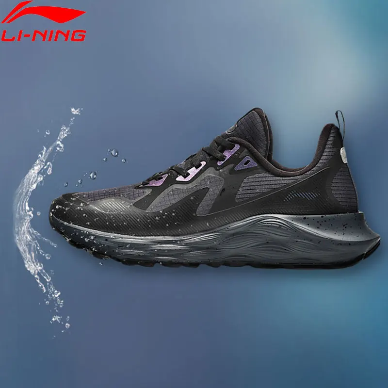 Li-Ning Men LN CLOUD SHIELD Cushion Running Shoes Waterproof LiNing LIGHT FOAM Sport Shoes Male Sneakers ARHQ143