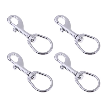 

4pcs 316 Stainless Steel Swing Carabiner (Silver) Resistant To