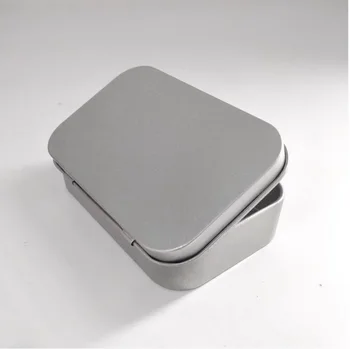 

DHL 500pcs Survival Kit Tin Small Empty Metal Tin Silver Flip Storage Box Case Organizer For Money Coin Candy Key