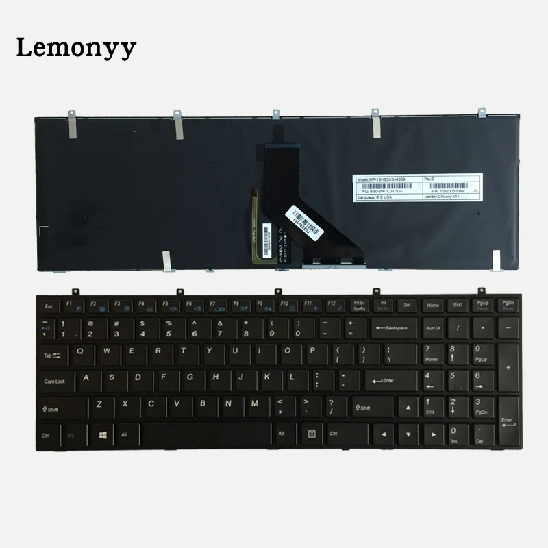 Клавиатура US для ноутбука DNS Clevo W650SRH W650 W655 W650SR W650SC R650SJ W6500 W650SJ W655SF w655sc w650sh MP-12N76SU-430 |