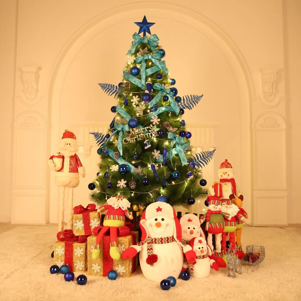 

Christmas Decorations 2.1 Meters Luxury Encrypted Christmas Tree Package High-grade Pine Needles Set Festival Bar Decoration