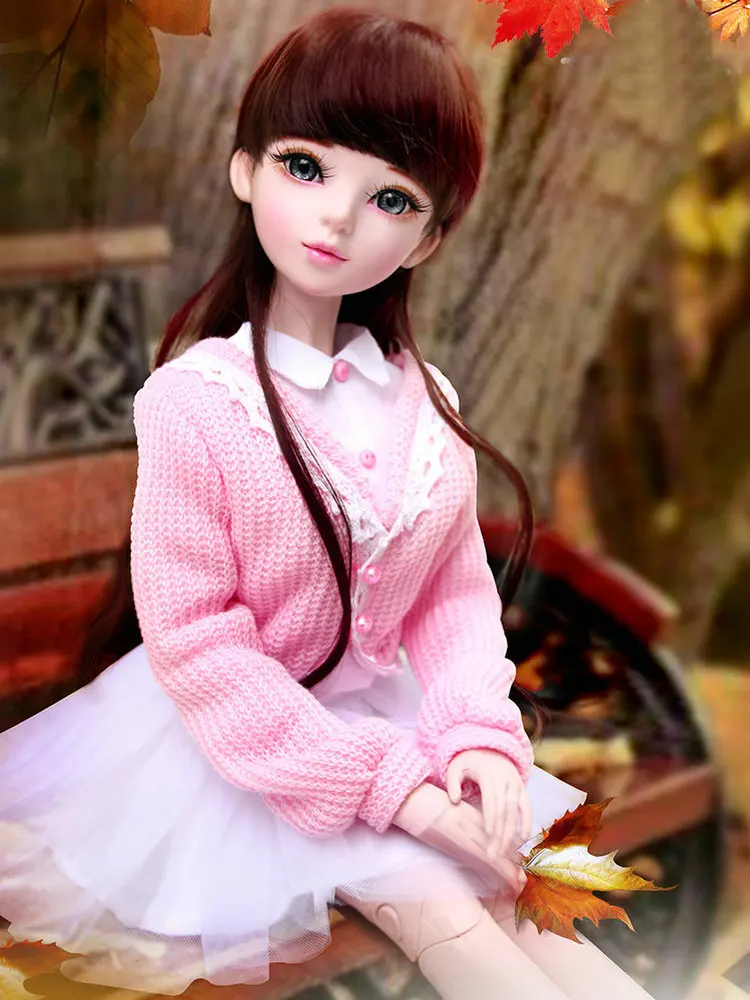 23 дюймов Реалистичная Девушка Bjd 1/3 куклы 60 см ручная работа женская игрушка кукла полный набор с макияж шарнирная кукла игрушки для детей подарок для девочек