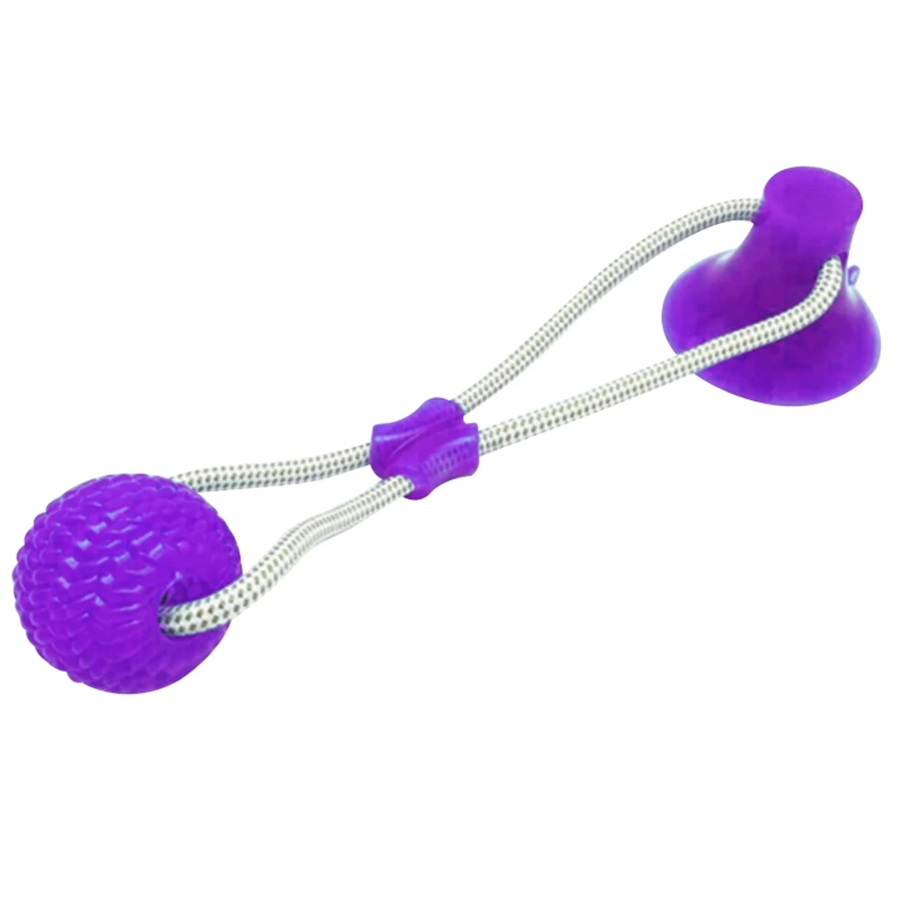 Purple Многофункциональный питомец молярная игрушка укус Жевательная устойчивая присоска стиль игрушка мяч для собаки SNO88 - Цвет: Purple