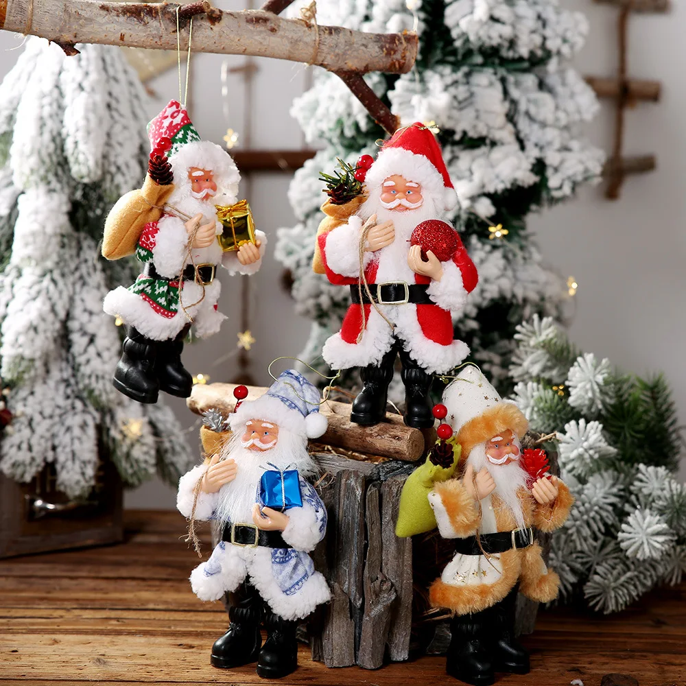 

Santa Doll Toy Christmas Decorations Colorful Santa Claus doll carrying Gift for New Year Christmas Tree Decorations