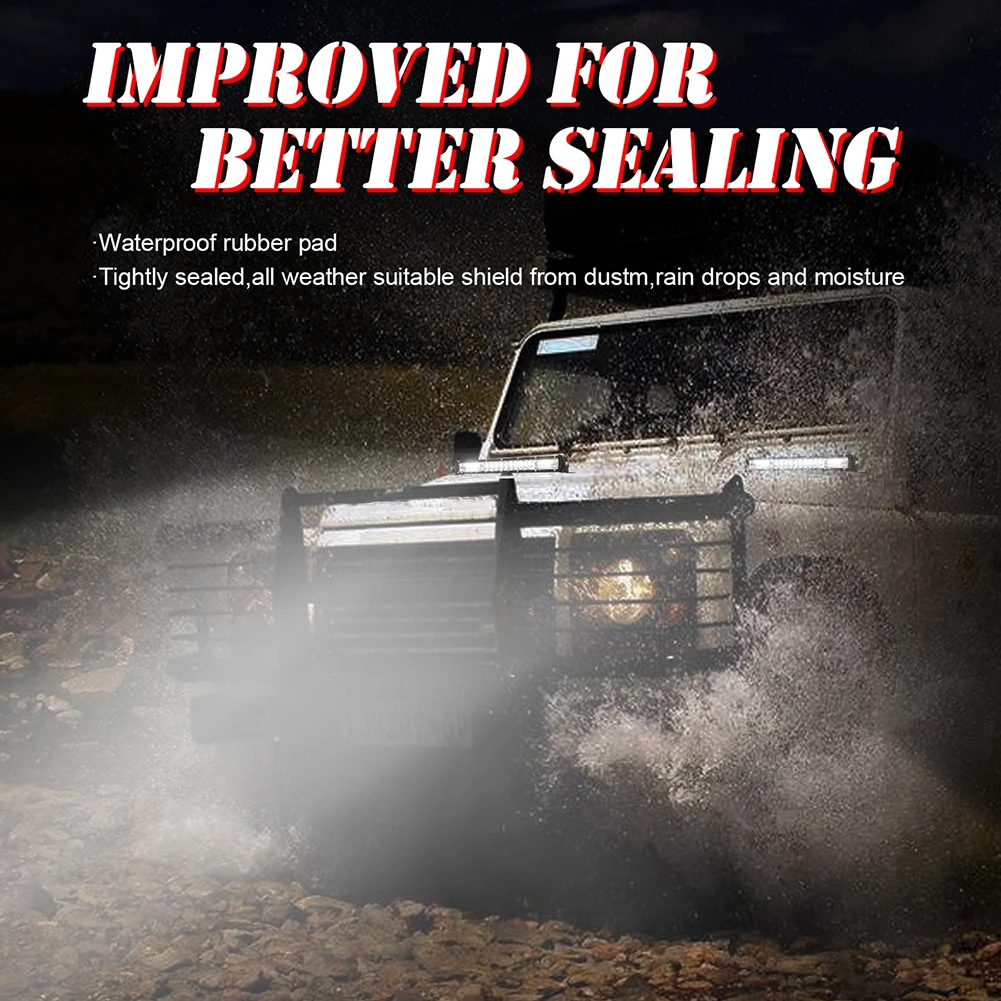 

15" LED Light Bar Spot Flood 120W Led Bar Off Road LED Work Light for Jeep Boat UTV Truck ATV Super Slim Car Lights