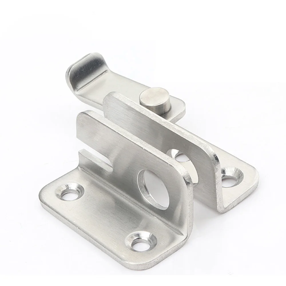 2x нержавеющая сталь дверной болт защелка слайд замок безопасности дома коробка