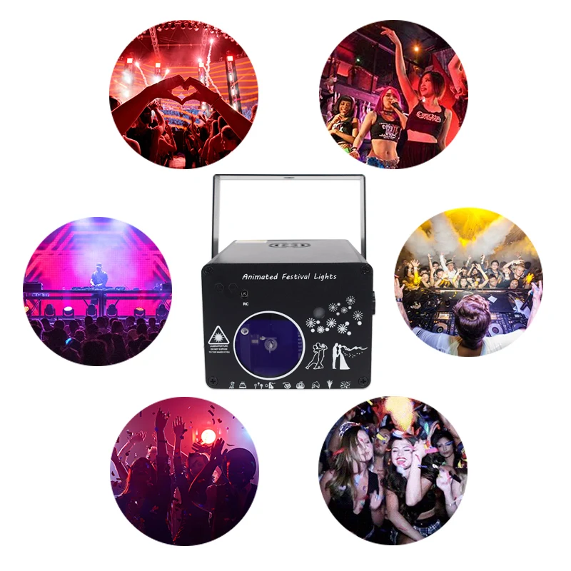 YSH 500 МВт RGB DMX контроль анимационный лазерный прожектор PRO DJ светильник Дискотека вечерние светильник s сценический светильник ing эффект Свадьба Праздник клуб B