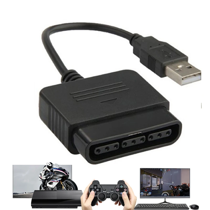 USB кабели адаптеров для sony Playstation 2 геймпад для PS3/PC консоли конвертер аксессуары для видеоигр