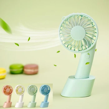 

9 Shape Handheld USB Mini Fan Portable Cute Electric Fan with Holder Rechargeable Office Desktop Air Cooler 4 Colors