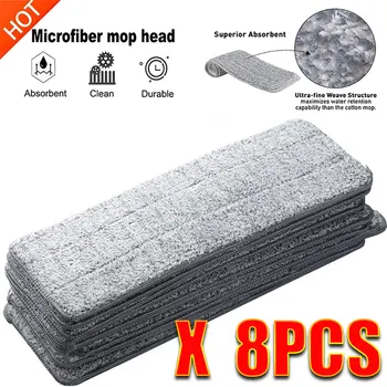 

Home Floor Cleaning Mop And Bucket Microfiber Pads Replacement Practical Household Dust Reusable Microfiber Pad Cleaning tools