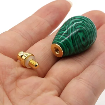 

Natural Gem Stone Essential Oil Diffuser Perfume Bottle Pendant Crystal Agates Round Drop Shape Charms for DIY Necklace Jewelry
