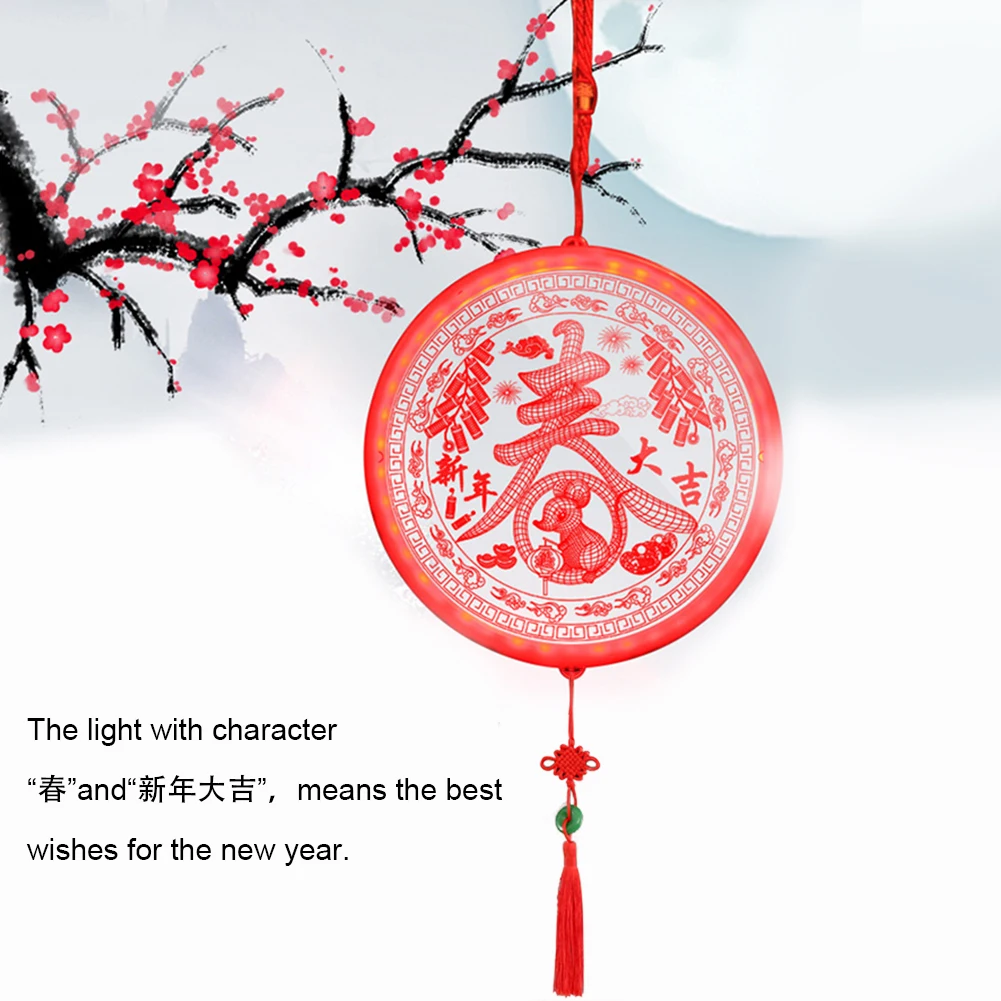Китайский Весенний фестиваль, подвесной светильник с изображением китайского персонажа, подвесной светильник для домашнего декора, Новогоднее украшение, Подвесная лампа