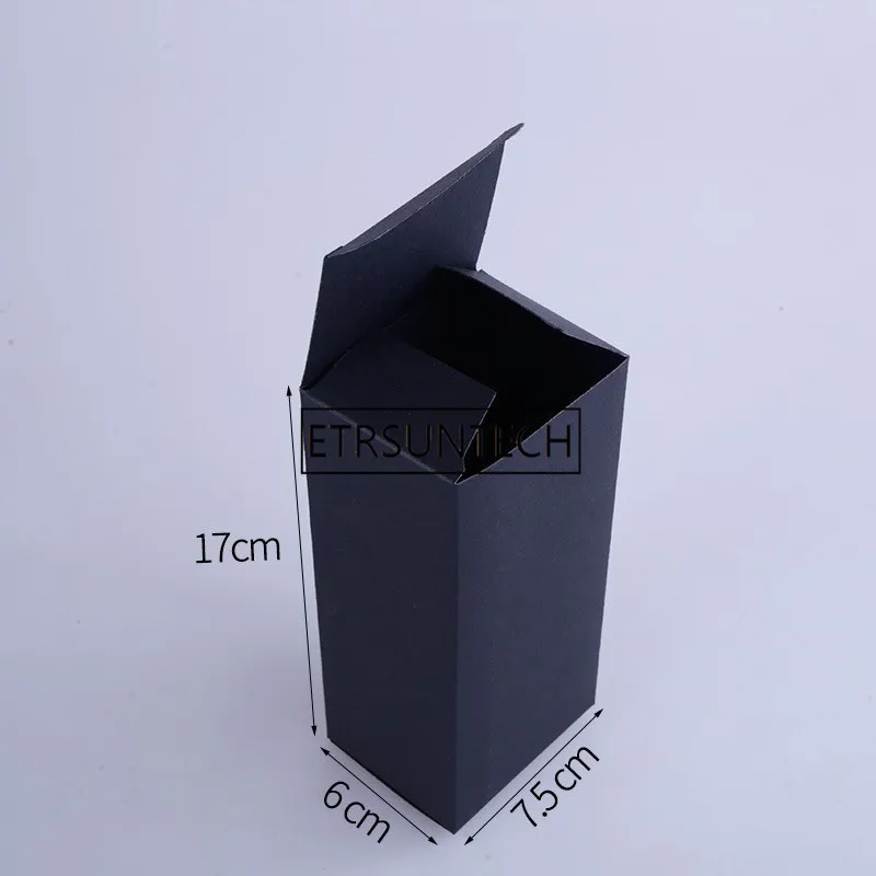 300 Teile/los 17cm x 7,5 cm x 6cm Blank Schwarz/Weiß Verpackung Papier Box Sonnenbrille 3D Gläser geschenk Boxen Großhandel – Detail 5