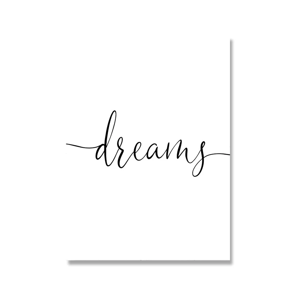 Minimalist-Black-and-White-Sweet-Dreams-Quotes-Heart-Love-Canvas-Painting-Nursery-Posters-Prints-Wall-Art (4)