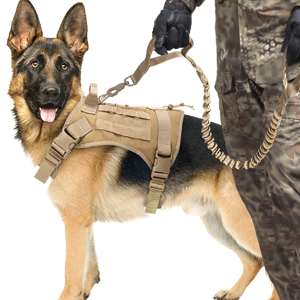 Military Working Dog Harness K9 Molle German Shepherd Vest Tactical Wear Large 