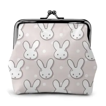 

OLN Mini Wallets Women Coin Purses Cute Rabbit Muzzles And Polka Dots Small Change Purse Coin Pouch Credit Card Wallet Money Bag