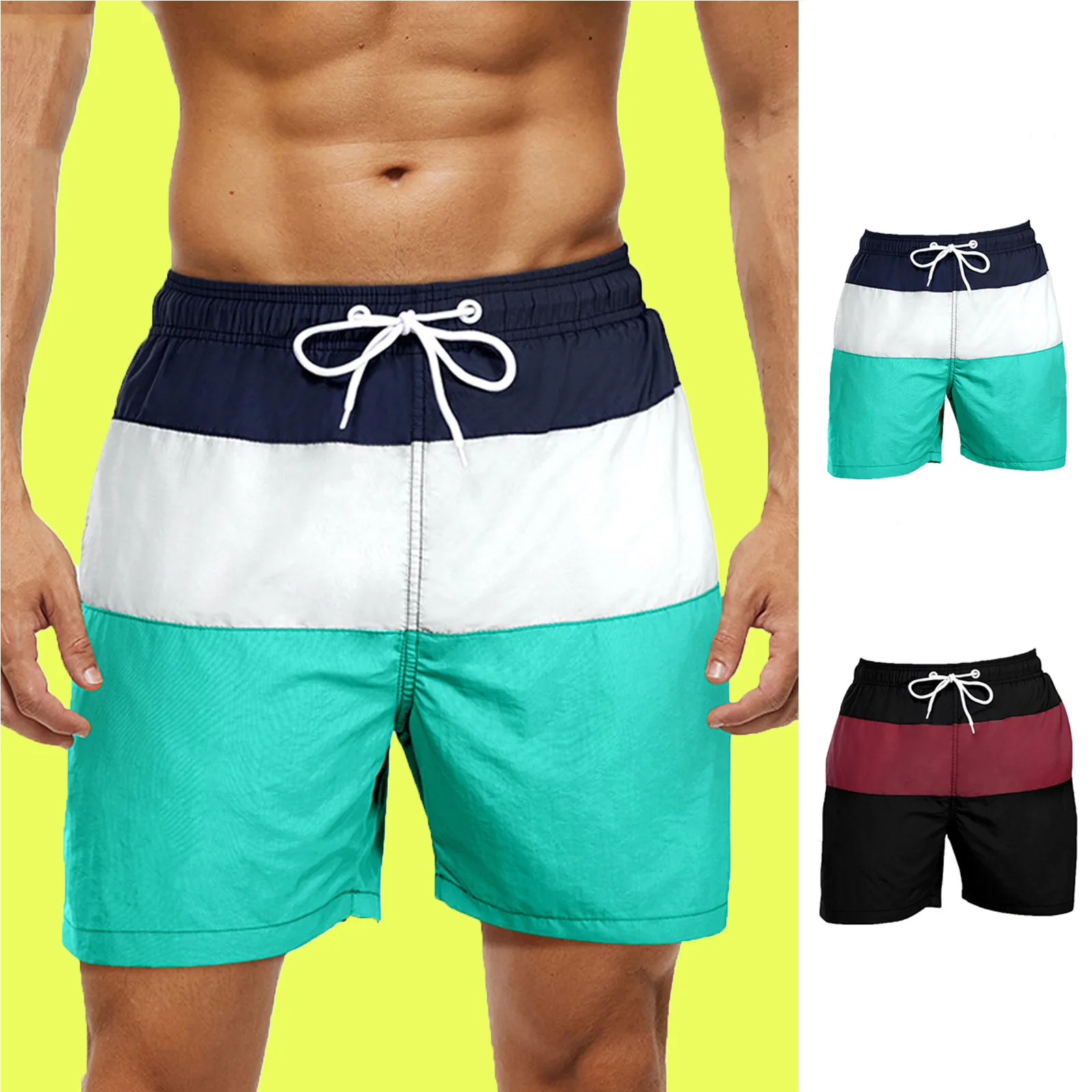 Pantalones cortos para hombre, bañadores de secado rápido para playa, surf, correr, natación, bañadores sexys de voleibol, ropa interior D4