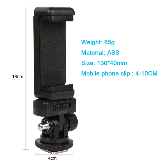 Camera Hot Shoe Phone Holder Monitor Flexible Tripod Adapter w Cold Shoe Mount for iPhone