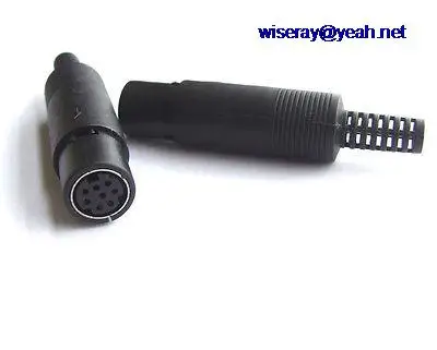 

DHL/EMS 250pcs 8 Pin Mini DIN Female Jack With Plastic Handle Connector Soldering cables-A8
