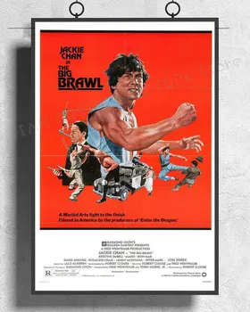 

NJ335 THE BIG BRAWL Movie Jackie Chan Kung-Fu Wall Sticker Silk Poster Art Home Decoration