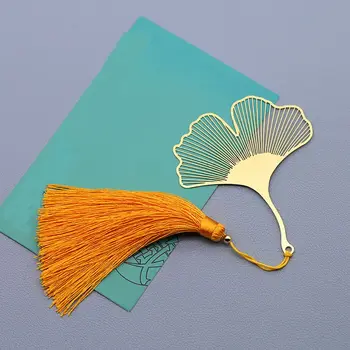 

1pc Metal Bookmark Retro Tassel Decoration Chinese Hollow Leaf Book Page Mark Bookmark Stationery School Office Supplies