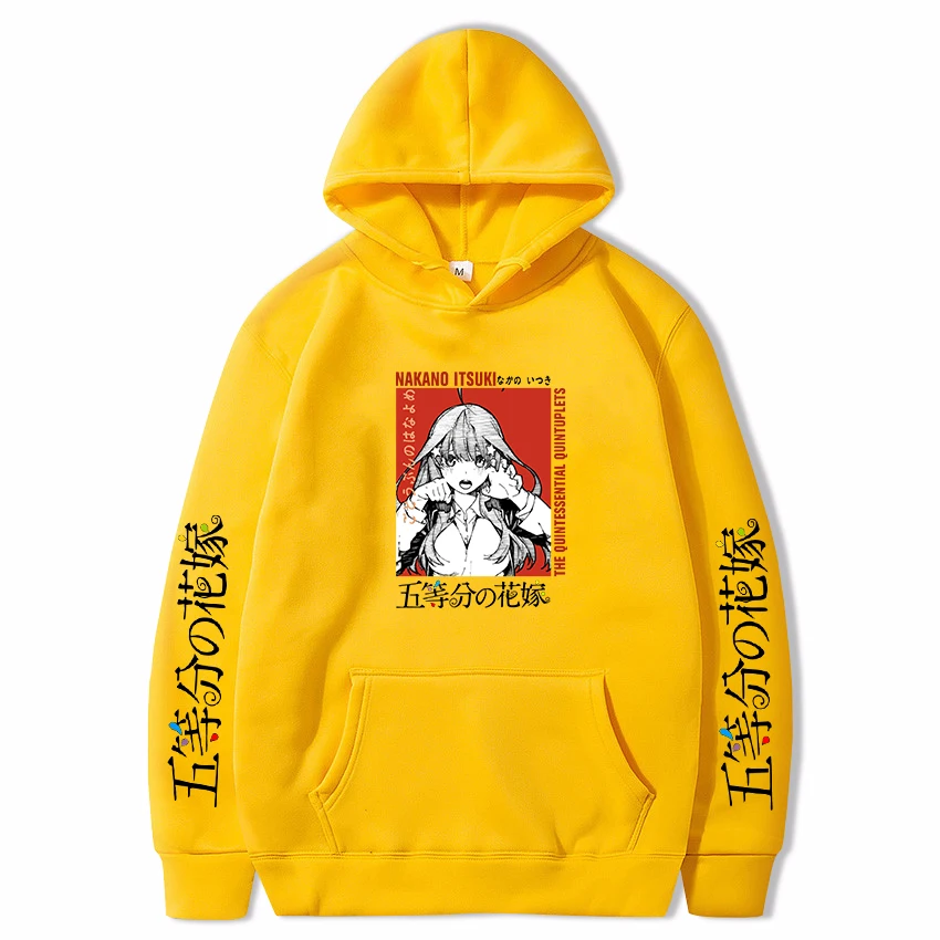 

Anime Hoodie Men The Quintessential Quintuplets Kawaii Clothes Itsuki Print Japanese Fashion Tops Hip Hop Punk Style Sweatshirts