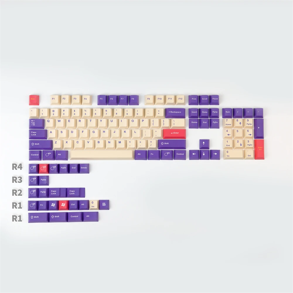 GMK Plum Keycaps Cherry Profile DYE Subbed PBT Key Cap ANSI Layout