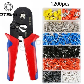 

1200Pcs Wire Terminal Crimping Pliers Tools High Precision Clamp Multifunctional Hand Tool HSC8 0.25-10mm2 6-4A 23-7AWG