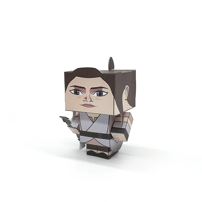 Нет-клей Звездные войны Rey складной резки милый мини 3D бумажная модель бумаги ремесло Фильм рисунок DIY Cubee дети взрослые ремесло игрушки CS-047