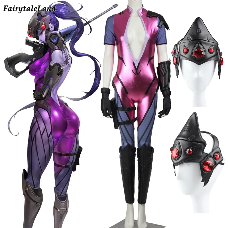 Костюм для косплея OW Amelie Lacroix Widowmaker костюм Хэллоуина женский вечерние супергероя