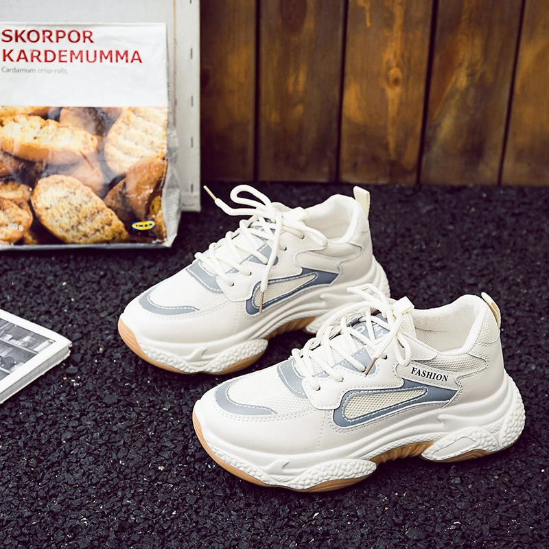 MoneRffi/женские кроссовки из натуральной кожи на платформе; Новинка года; модная женская обувь на плоской подошве со шнуровкой; женская повседневная обувь для папы