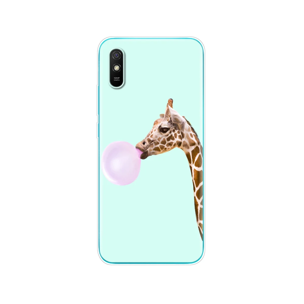 xiaomi leather case custom For redmi 9A Case soft TPU Silicon Back Cover For redmi 9A S 6.53 inch funds etui bumper coque Skin shockproof cute cat xiaomi leather case card Cases For Xiaomi