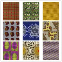 Африканская настоящая восковая ткань Pagne восковая Анкара восковая печать Мягкая тонкая Ткань 6 ярдов Хлопок Шитье для свадебного платья 1124