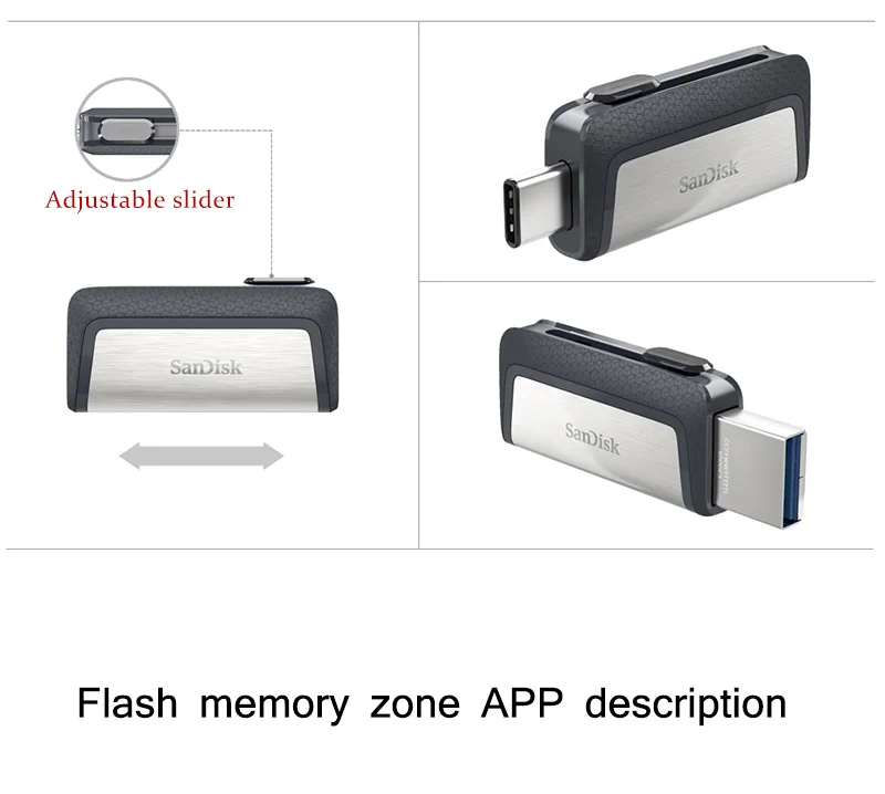 Original SanDisk Flash Drive Type-c USB 3.1 and Micro USB 3.0 OTG USB Flash Drive multifunctional USB stick pen drive pendrive 