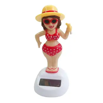

3* Car Ornament Solar Powered Dancing Swinging Animated Dancer Toy Car Windowsill Decoration New Shaking Head Toys Car Accessory