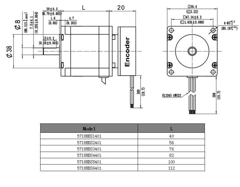 de passo 2.2nm 1000ppr híbrido fechado da etapa do laço motor + linha